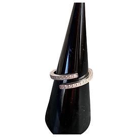 Dinh Van Spirale ring white gold and diamond size 52 Silver hardware