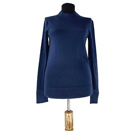 Club Monaco Pullover aus blauer Merinowolle Blau