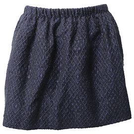 Minigonna Maje Diamond Ricamata in Nylon Blu Blu