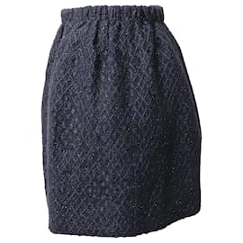 Maje-Minifalda con bordado de rombos de Maje en nailon azul-Azul
