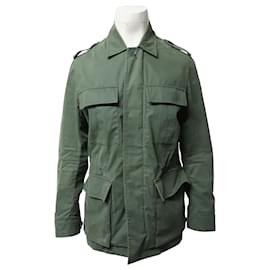 Mackintosh-Mackintosh Skite Field Jacket in Green Cotton-Green