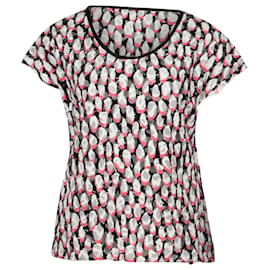 Diane Von Furstenberg-Diane Von Furstenberg Printed Short Sleeve Top in Multicolor Cotton-Other