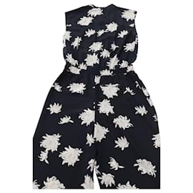 Vince-Vince Chrysanthemum Jumpsuit in Black Silk-Black