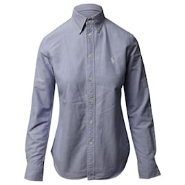 Ralph Lauren-Ralph Lauren Harper Chemise à manches longues en coton bleu-Bleu