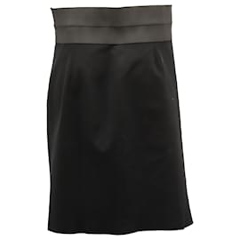 Akris Punto-Akris Punto High-Waist Pencil Skirt in Black Viscose-Black