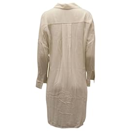 Autre Marque-James Perse Shirt Dress in Ivory Viscose-White,Cream