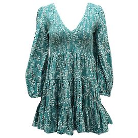 Autre Marque Mini abito Rixo Sasha a maniche lunghe in cotone verde Altro