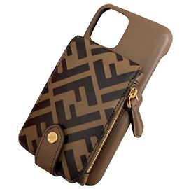 Fendi iPhone 11 Pro case new with tag dustbag invoice Brown Brown