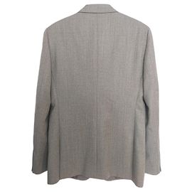 Autre Marque Blazer de lã cinza masculino Cinza