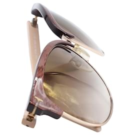 Tom Ford-Tom Ford Sonnenbrille aus beigem Acryl-Braun,Beige