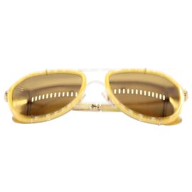 Gafas de sol Mirror Griffe de Dolce & Gabbana en metal amarillo Amarillo