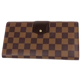 Louis Vuitton-Louis Vuitton Brown Damier Ebene Sistina Portefeuille Wallet-Brown