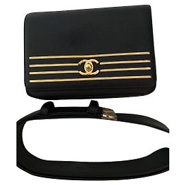 Chanel Belt Bag Black Leather Black