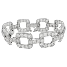 inconnue-Bracciale in platino con diamanti di taglio vecchio.-Altro