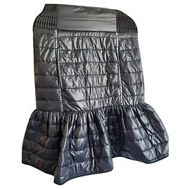 Autre Marque Satin Padded Skirt Black Black