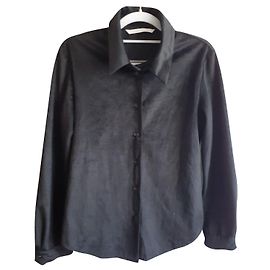 Pennyblack Schwarzes Shirt mit Samt-Touch Schwarz