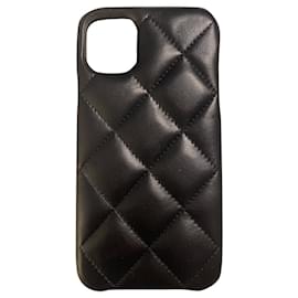 Chanel-caso de iphone de chanel 11.-Negro