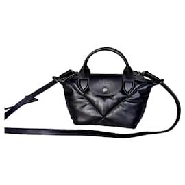Longchamp-Folding leather-Black
