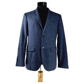 Blazer Karl Lagerfeld Azul Algodão Lã Linho Azul