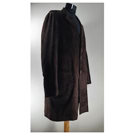 Armani-Men Coats Outerwear-Brown