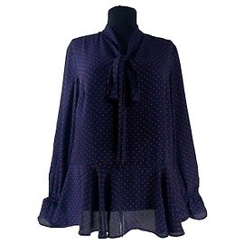 Ralph Lauren Polka Dot Top Navy Blue M Navy blue