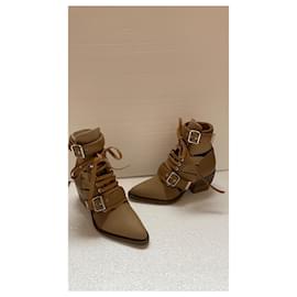Chloé-Ankle Boots-Light brown