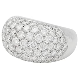 inconnue-Pavé ring in white gold, diamants.-Other