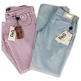 D&G Vintage-Baumwollhosen-Set Mehrfarben