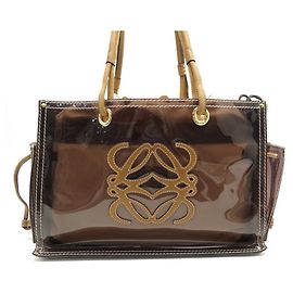 BORSA A MANO LOEWE CABAS IN PLASTICA MARRONE + BORSA A MANO TOTE Marrone