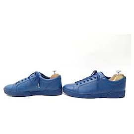 Louis Vuitton-LOUIS VUITTON sneakers SHOES 8 42 BLUE EPI LEATHER SNEAKERS LEATHER SHOES-Blue