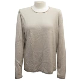 Hermès-Hermes sweater 36 SIZE S MAN IN CASHMERE AND COTTON BEIGE CASHMER SWEATER-Beige