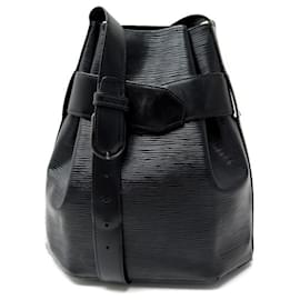 Louis Vuitton-BOLSA LOUIS VUITTON SEAU D'OULES BESACE EM COURO EPI PRETO BOLSA DE MÃO-Preto