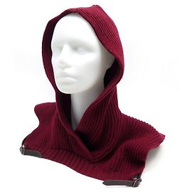 Hermès NEW REMOVABLE HERMES COLLAR WITH HOOD IN BORDEAUX CASHMERE NEW REMOVABLE COLLAR Dark red