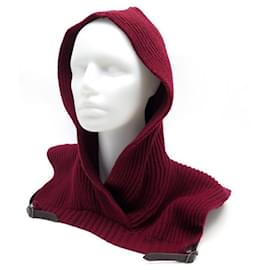 Hermès-NEW REMOVABLE HERMES COLLAR WITH HOOD IN BORDEAUX CASHMERE NEW REMOVABLE COLLAR-Dark red