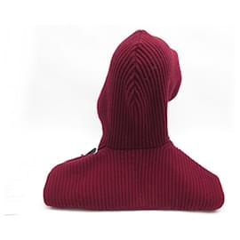 Hermès-NEW REMOVABLE HERMES COLLAR WITH HOOD IN BORDEAUX CASHMERE NEW REMOVABLE COLLAR-Dark red