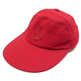 Hermès-NEW MOTSCH CAP FOR HERMES MANHATTAN 001549N size 55 RED LINEN CAP-Red