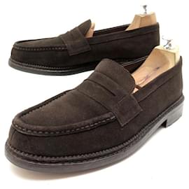 JM Weston-JM WESTON LOAFERS 180 9.5 43.5 BROWN SUEDE LOFERS SHOES-Brown