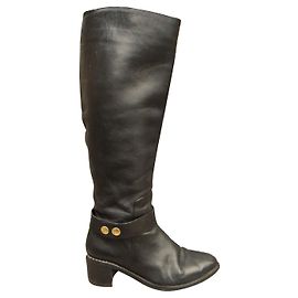 Heschung leather boots black size 39 Black