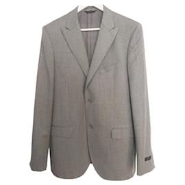 Autre Marque Grey Wool Blazer Jacket for Men Grey
