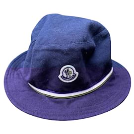 Moncler-Moncler cotton bucket hat size 54-White,Red,Navy blue