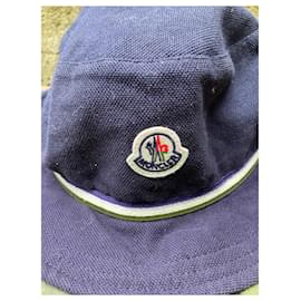 Moncler-Moncler cotton bucket hat size 54-White,Red,Navy blue