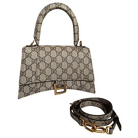 Gucci x Balenciaga Bolsa de projeto de hacker de ampulheta Bege