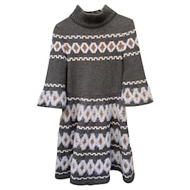 Chanel-Abito maglione Chanel Fair Isle-Grigio