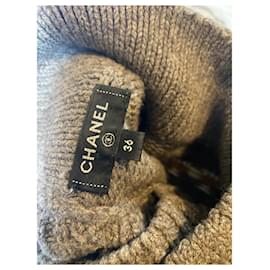 Chanel-Vestido suéter Chanel Fair Isle-Cinza