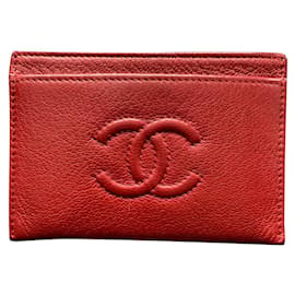 Chanel-Portador de cartão-Vermelho