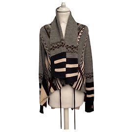 High Strickjacke aus Wolle und Alpaka Multicolour Mehrfarben