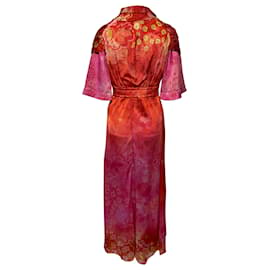 Peter Pilotto-Peter Pilotto Kleid mit Blumendruck aus mehrfarbiger Seide-Mehrfarben