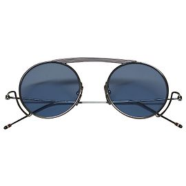 Gafas de sol redondas Thom Browne en metal azul Azul