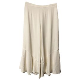 Calça Cropped Peter Pilotto em acetato branco Branco