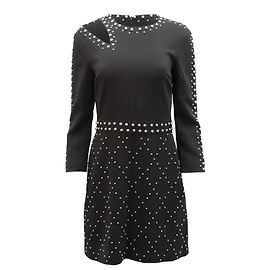 A.L.C Abito ALC Taraji Cutout con borchie in viscosa nera Nero